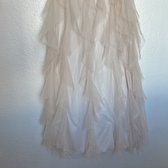 Nights by teeze me evening dress with tulle and waves size 1 Cream floral - Picture 2 of 12